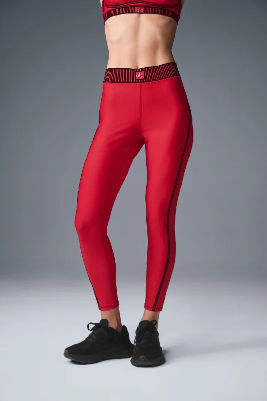 Easy-fit sports legging -Airlift High-Waist 7/8 Line Up Legging - Bold Red