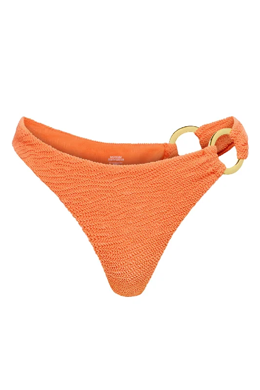 Palm-fit swimwear -Bronte Bottom - Summer Peach Crinkle