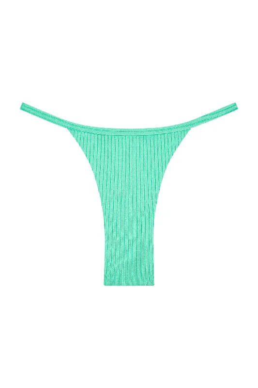 Deep-fit swimwear -Kauai Bottom - Turquoise Wide Rib