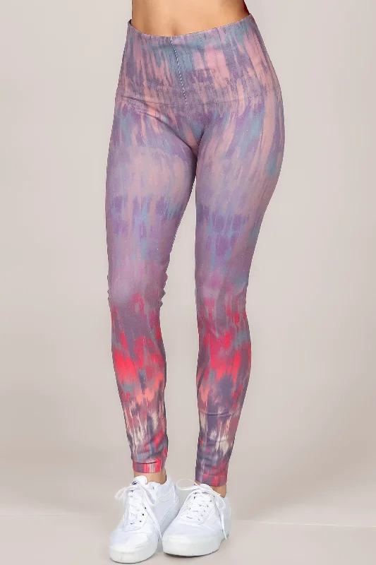 Crop-light sports legging -Red Flare Printed Legging