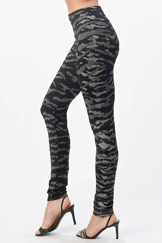 Sun-core sports legging -Jungle Zebra Print Leggings