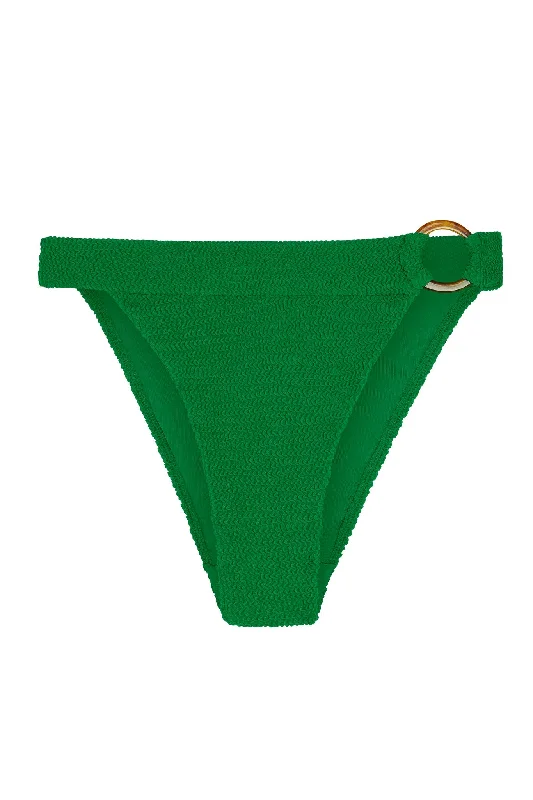 Bold-fit swimwear -Antigua Bottom - Palm Green Crinkle