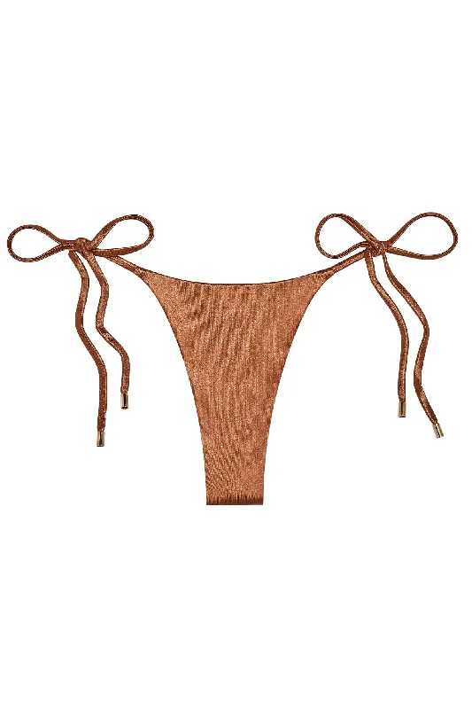 Palm-fit swimwear -Palma Bottom - Bronze Shiny Jersey