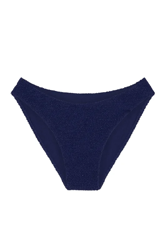 Deep-core swimwear -Seychelles Bottom - Midnight Crinkle (Modest Coverage)