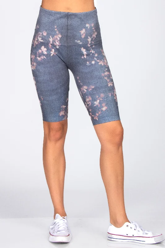 Print-flow sports legging -Blossom Burnout Printed Legging Shorts