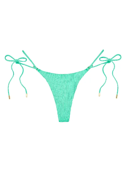 Bold-fit swimwear -Hanalei Bottom - Turquoise Wide Rib