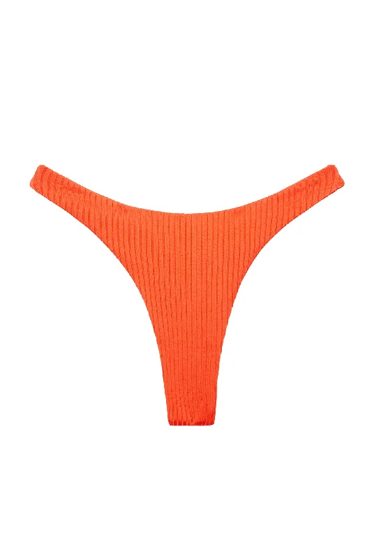 Smooth-chic swimwear -Tamarama Bottom - Papaya Wide Rib