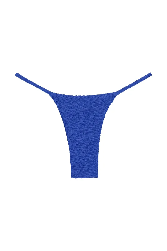 Fit-strap swimwear -Barbados Bottom - Cobalt Crinkle