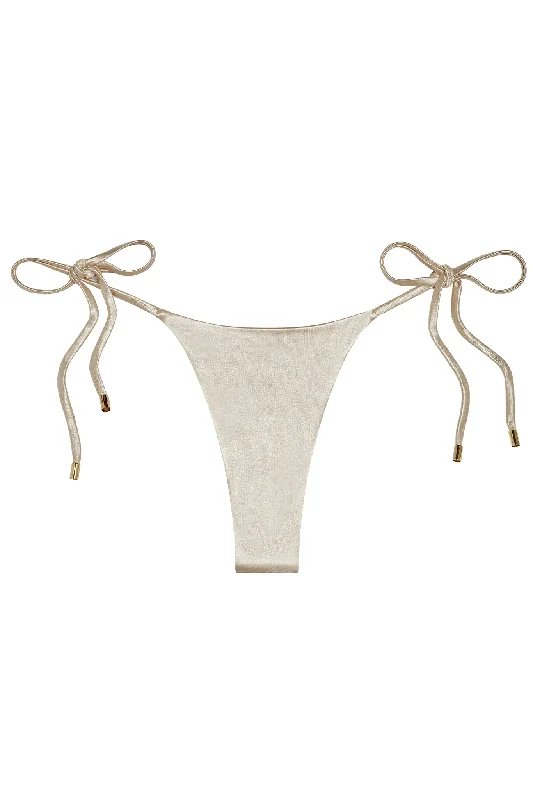 Stripe-core swimwear -Palma Bottom - Champagne Shiny Jersey