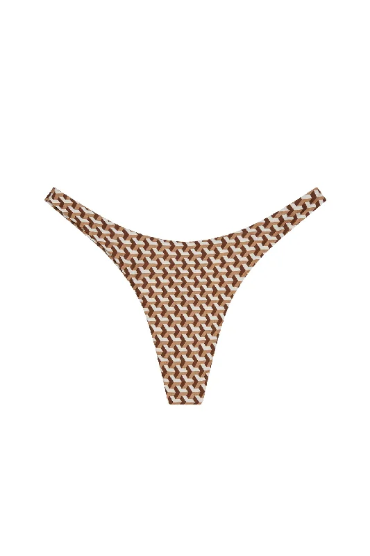 Smooth-chic swimwear -Byron Thong - Husk Geo