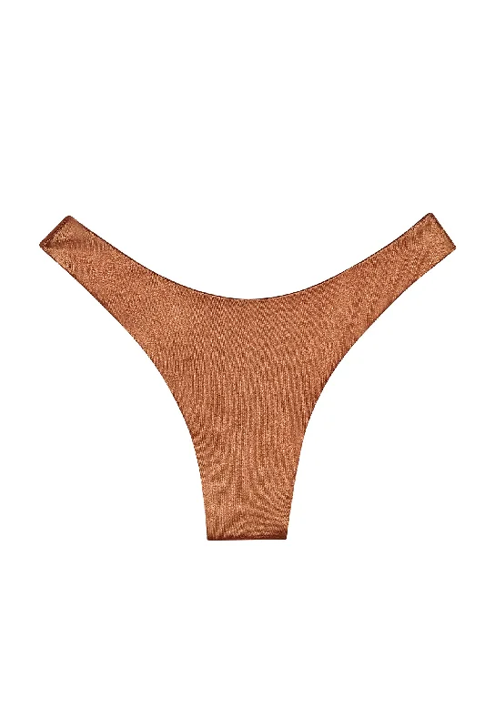 Mesh-flow swimwear -Byron Bottom - Bronze Shiny Jersey