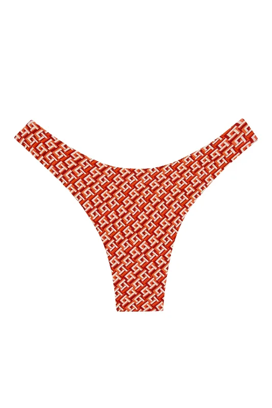 One-piece chic swimwear -Byron Bottom - Lattice Geo