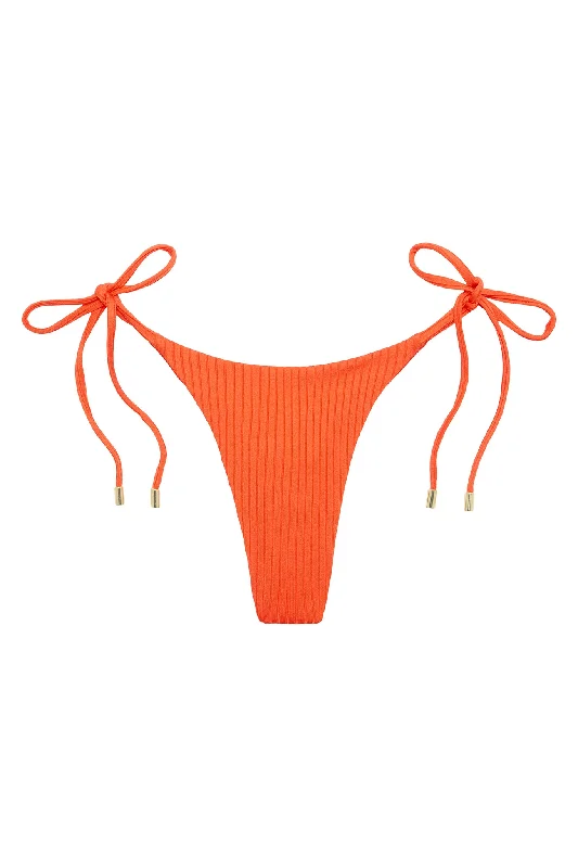 Aqua-chic swimwear -Palma Bottom - Papaya Wide Rib