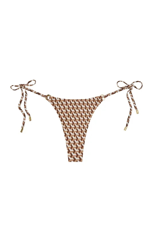 Strap-chic swimwear -Havana Thong - Husk Geo