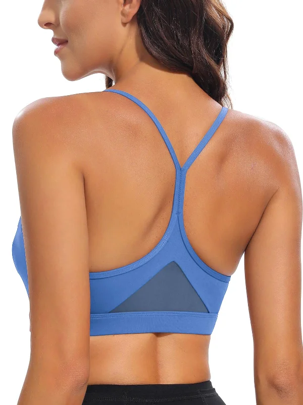 Strength Core Sports Bra for Power -Y-Back, Medium Impact Wirefree Padded Bra Workout Crop Top Longline Sports Bra Push up