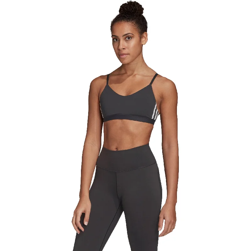 Lime Swift Sports Bra for Cold Days -Adidas All Me 3-Stripes Womens Training Bra