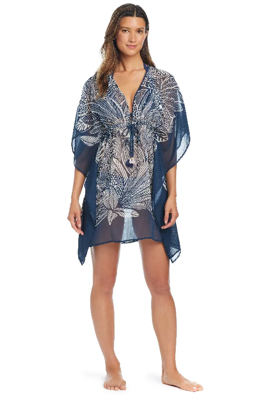 Stripe-core swimwear -Bleu Rod Beattie Bali Breeze Caftan