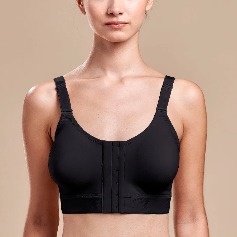 Plush Feel Sports Bra for Luxury -Caress™ Low-Coverage Pocketed Bra - Style No. CAR-B11-00, CAR-B11-01, CAR-B11-10, CAR-B11-11 - Black