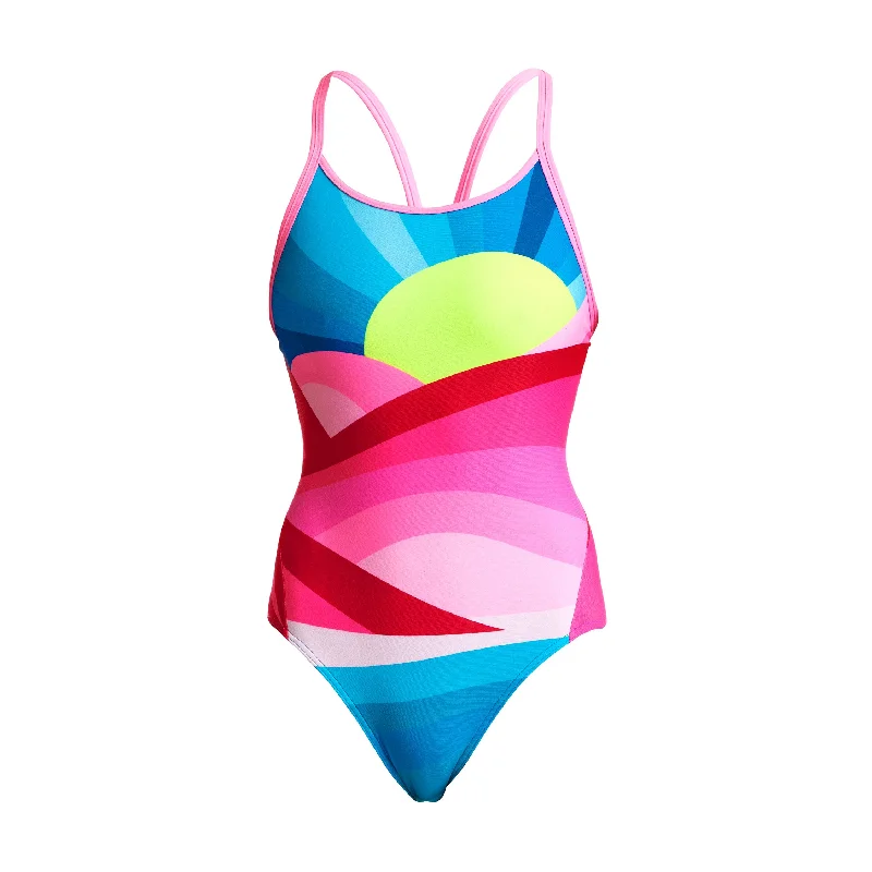 Chic-core swimwear -Summit Sunset | Ladies Diamond Back One Piece