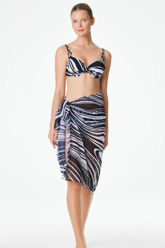 Tri-core swimwear -Bleu Rod Beattie New Wave Chiffon Pareo