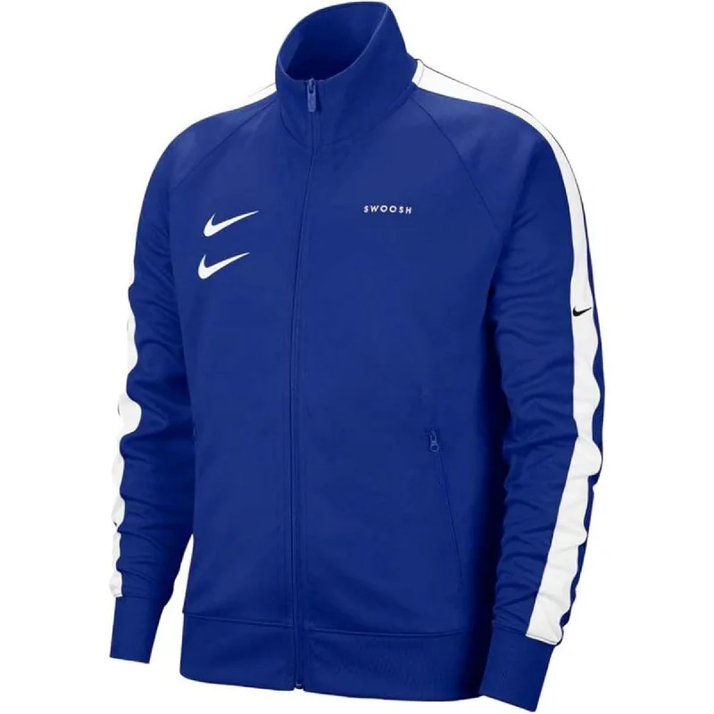 Fit-run sports jacket -Nike Swoosh Poly Knit Track Jacket Blue/White  CJ4884-455 Men's