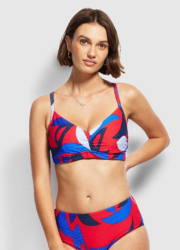 Rose Slip-On Sports Bra for Style -Aloha DD Bralette Bikini Top - Chilli