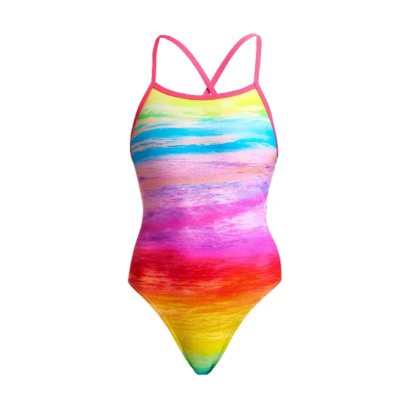 Stripe-fit swimwear -Ocean Ink | Ladies Tie Me Tight One Piece