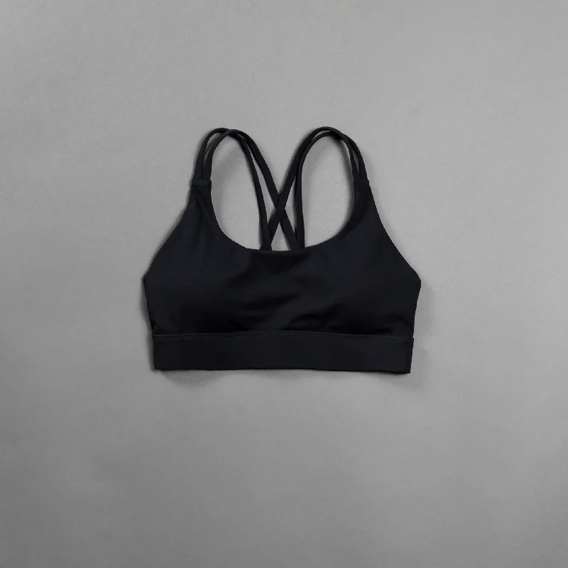 Cobalt Airy Sports Bra for HIIT -Alpha Black Classic Sports Bra