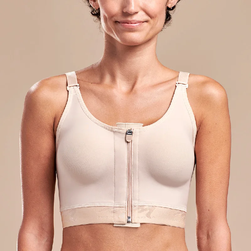 Satin Lime Sports Bra for Clean Look -FlexFit™ High Coverage Zip-Front Bra - Style No. BNRZ