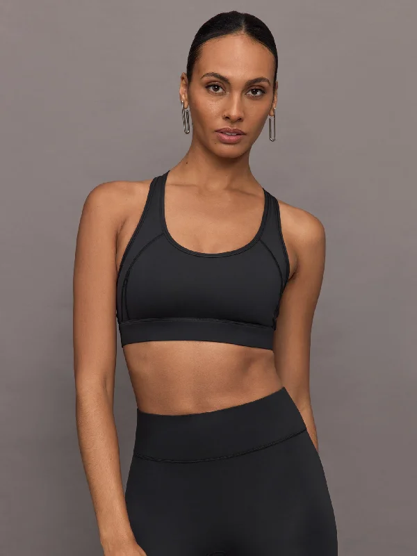 Aqua Trail Sports Bra for Cycling -Center Stage Bra - Black