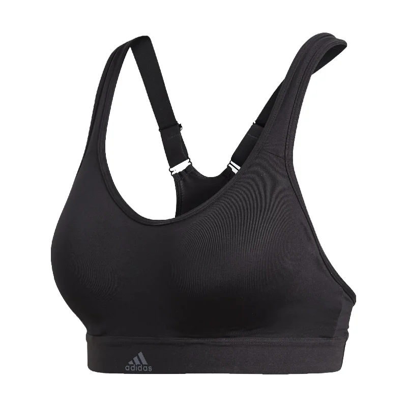 Slate Dry Sports Bra for Fitness -adidas Women's Stronger For It Racer Sports Bra Black