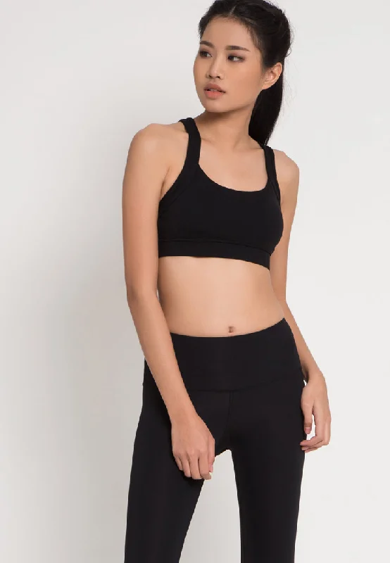 Sapphire Plus Sports Bra for Hiking -สปอร์ตบรา บราโยคะ บราออกกำลังกาย Fitz - Essential Bra - Black *พร้อมส่ง*