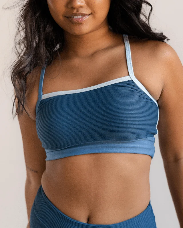 Amber Bounce Sports Bra for Contrast -Textured Maluhia Shaka Bralette