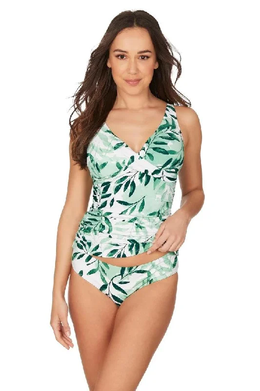 Cushion Forest Sports Tank Top for Cushion -Nip Tuck NN2182OSG Oasis Delores Tankini Green Singlet