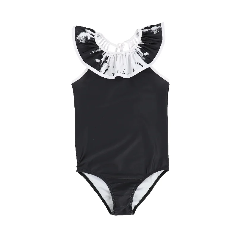 Trip-fit swimwear -WATER CLUB BLACK SPLASH SWIMSUIT [Final Sale]