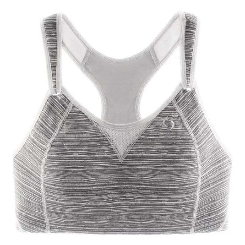 Burgundy Feather Sports Bra for Trend -Moving Comfort Rebound Racer