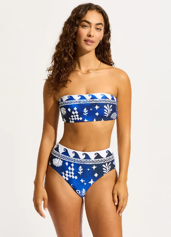 Purple flow swimwear -Corfu High Waisted Bikini Bottom - Azure