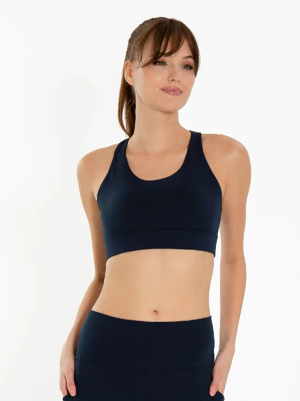 Amber Cozy Sports Bra for Trails -Ashley High Impact Bra - Midnight