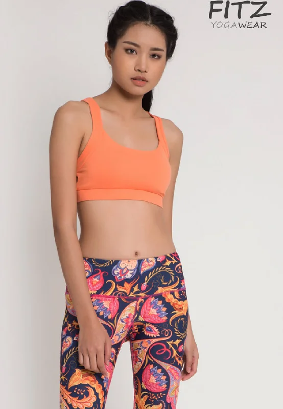 Lime Multi-Sport Sports Bra for Minimal -Fitz - Essential Bra - Orange