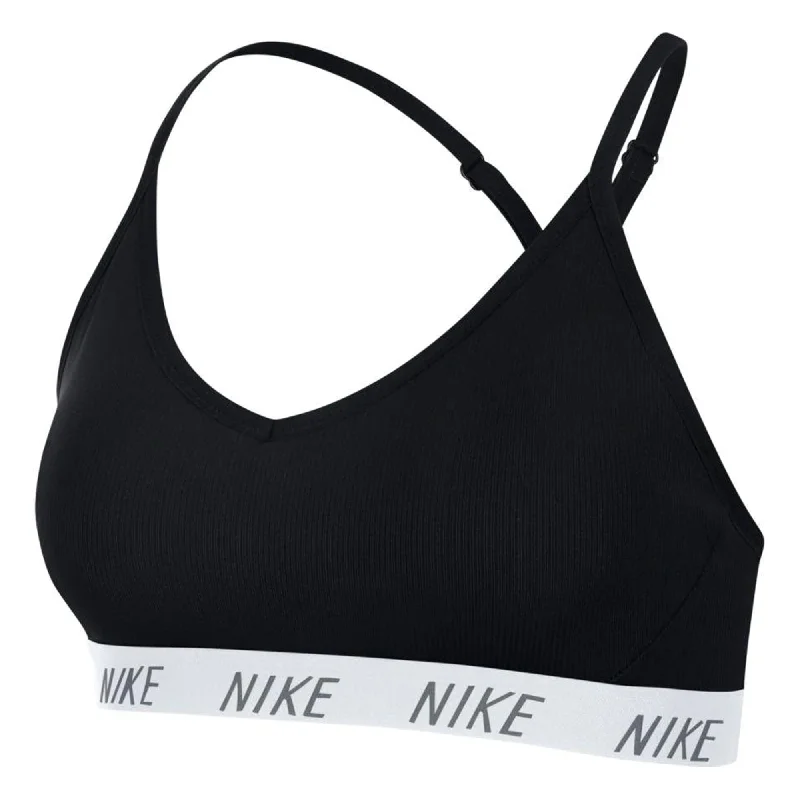 Sapphire Stretch Sports Bra for Cardio -Nike Women's Indy Dri-FIT V-Neck Sports Bra Black/White