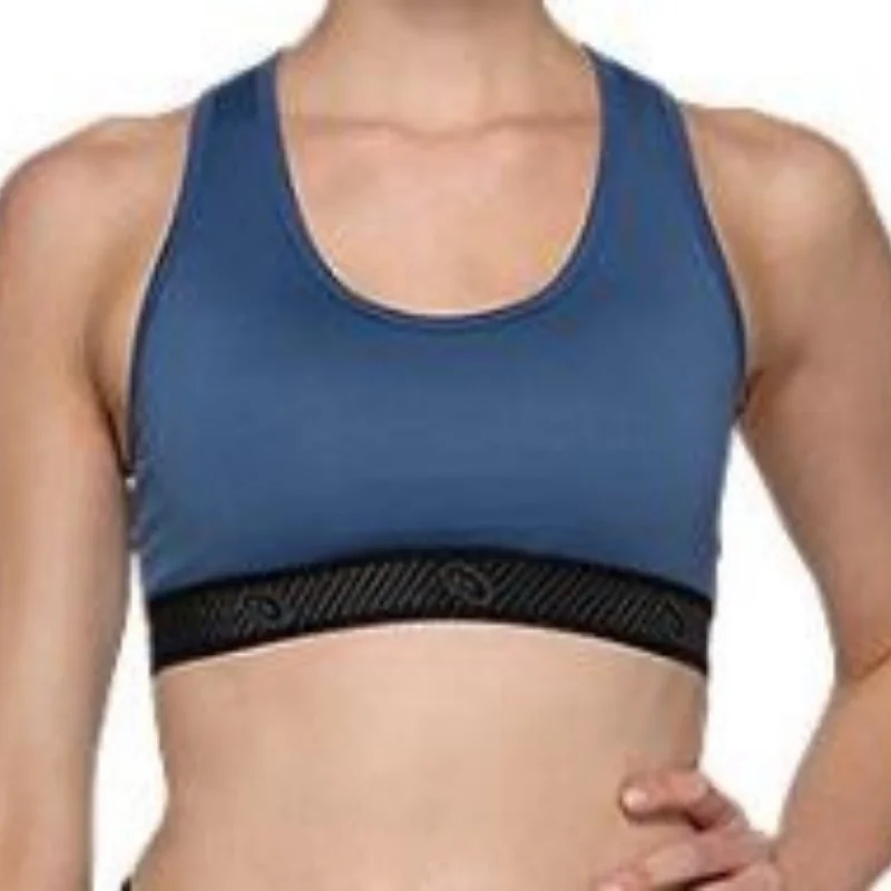 Lime Light Sports Bra for Look -Asics Logo Sports Bra - Magnetic Blue