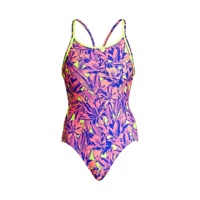 Dive-fit swimwear -Lily Pad | Ladies Diamond Back One Piece