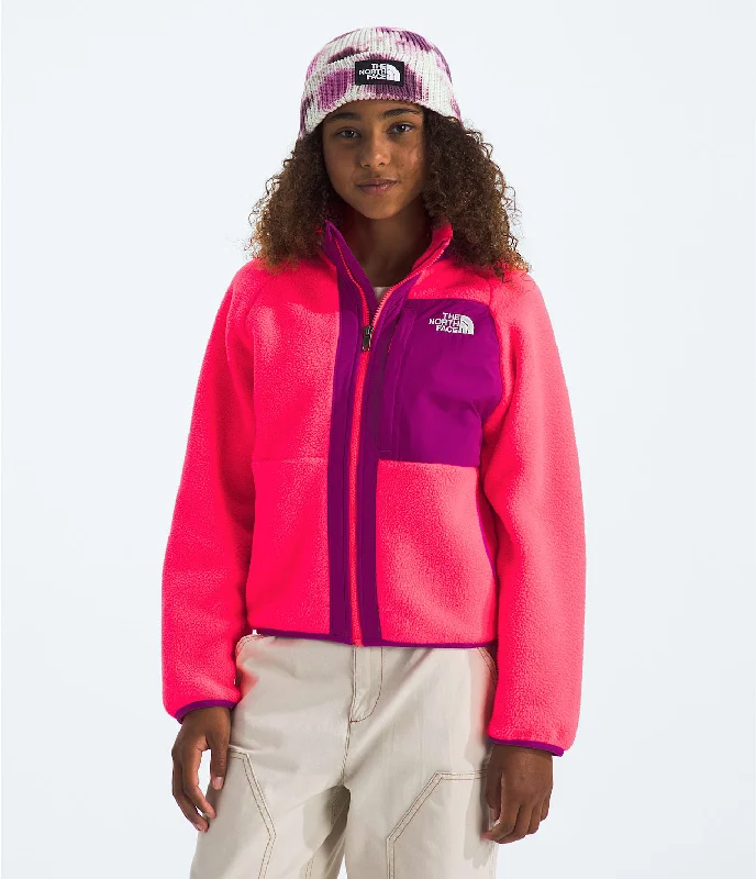 Glow-core sports jacket -Girls' Yumiori Full-Zip Jacket - Radiant Poppy