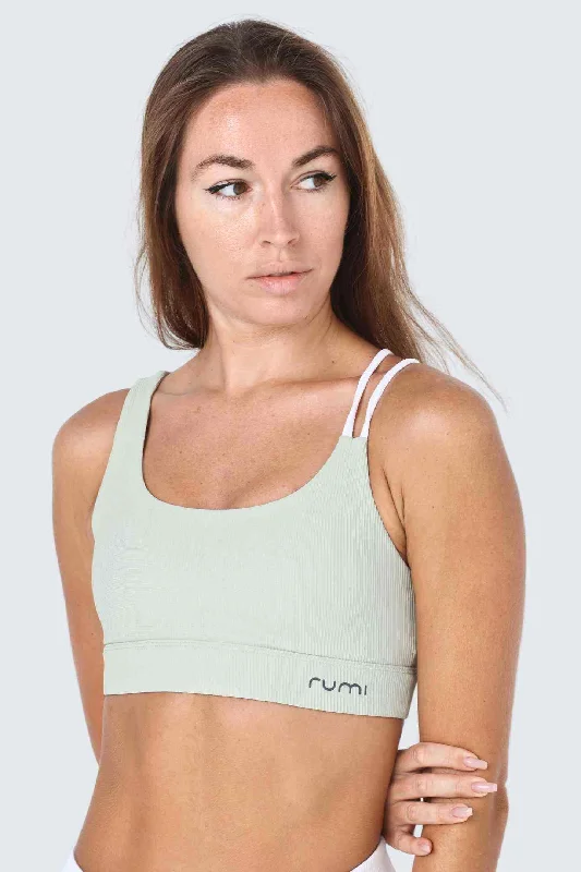 Sapphire Line Sports Bra for Cardio -W SunRib Line Bra - Peacock Light