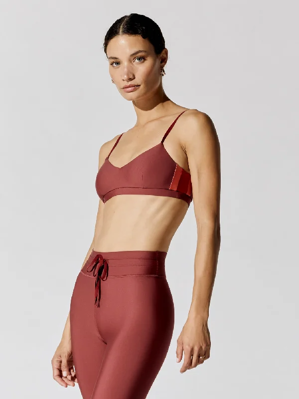 Slate Chic Sports Bra for Weights -Delmira Ballet Bra - Red