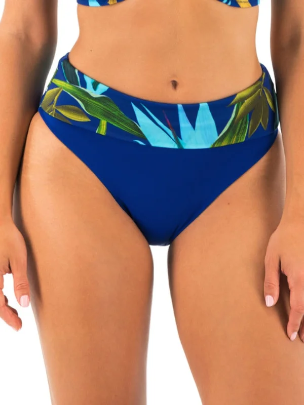 Navy chic swimwear -Pichola Fold Bikini Brief