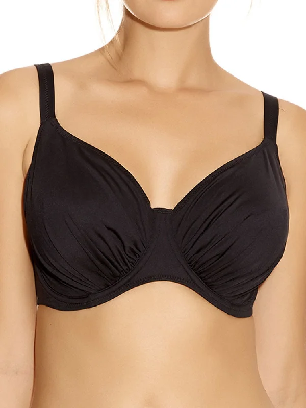 Eco-chic swimwear -Versailles Full Cup Bikini Top - Black