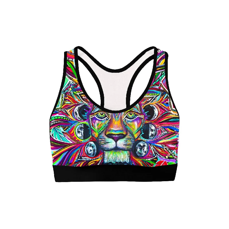 Cobalt Padded Sports Bra for Style -Lunar Lion Sports Bra