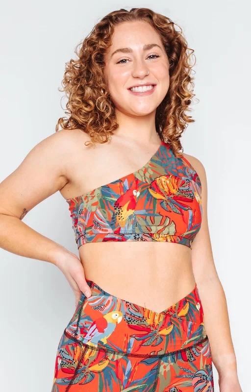 Smooth Edge Sports Bra for Comfort -The Maverick Bra - Tropical Paradise