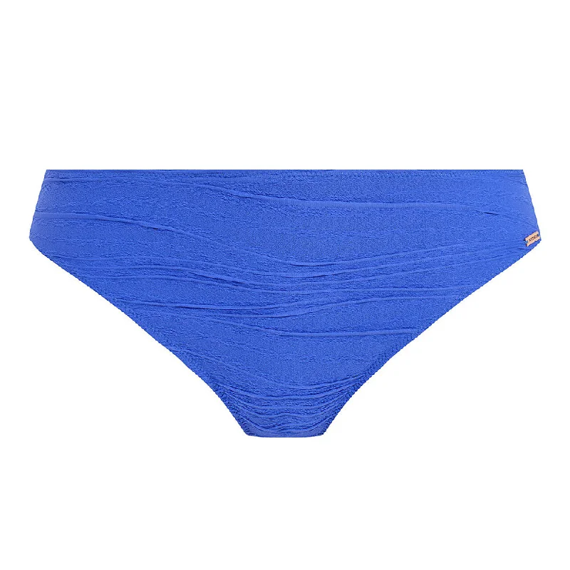 Dive-core swimwear -Beach Waves Ultramarine Mid Rise Bikini Bottom